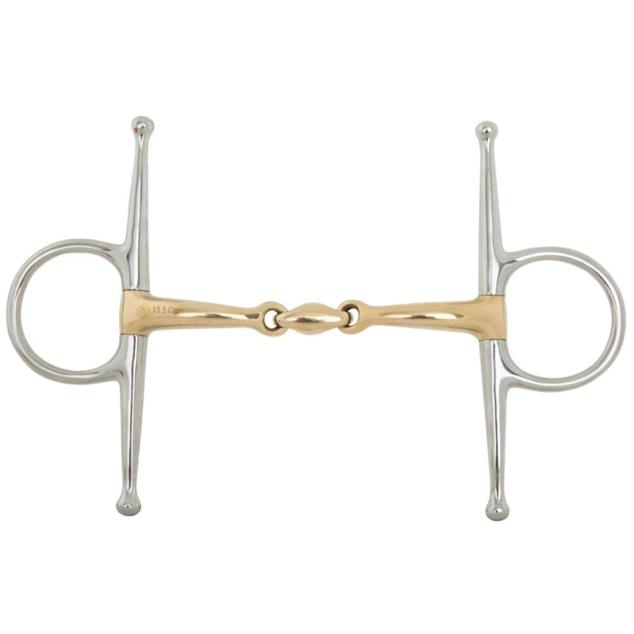 BR Full Cheek Snaffle Soft Contact Curved Double Jointed 14mm/165mm