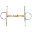 BR Full Cheek Snaffle Soft Contact Curved Double Jointed 14mm/165mm
