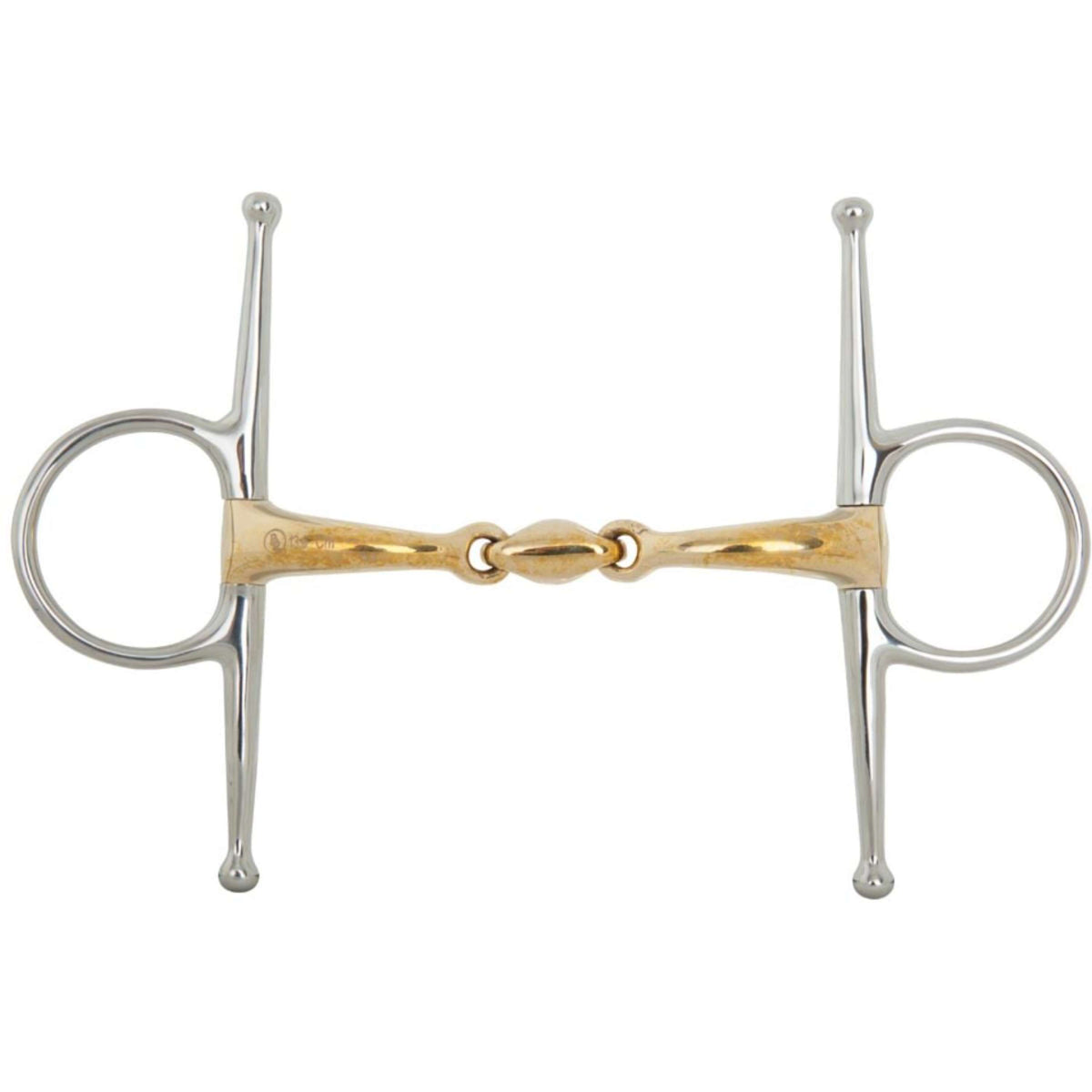 BR Full Cheek Snaffle Soft Contact Curved Double Jointed 16mm/127mm