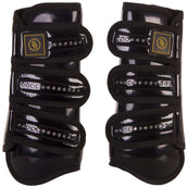 BR Tendon Boots Pro Max Varnish with Rhinestones Black