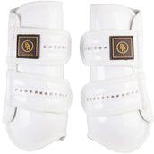 BR Tendon Boots Pro Max Varnish with Rhinestones White