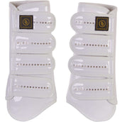 BR Tendon Boots Pro Max Varnish with Rhinestones White