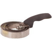 Agradi Curry Comb Metal Spiral Form with a Plastic Handle Black