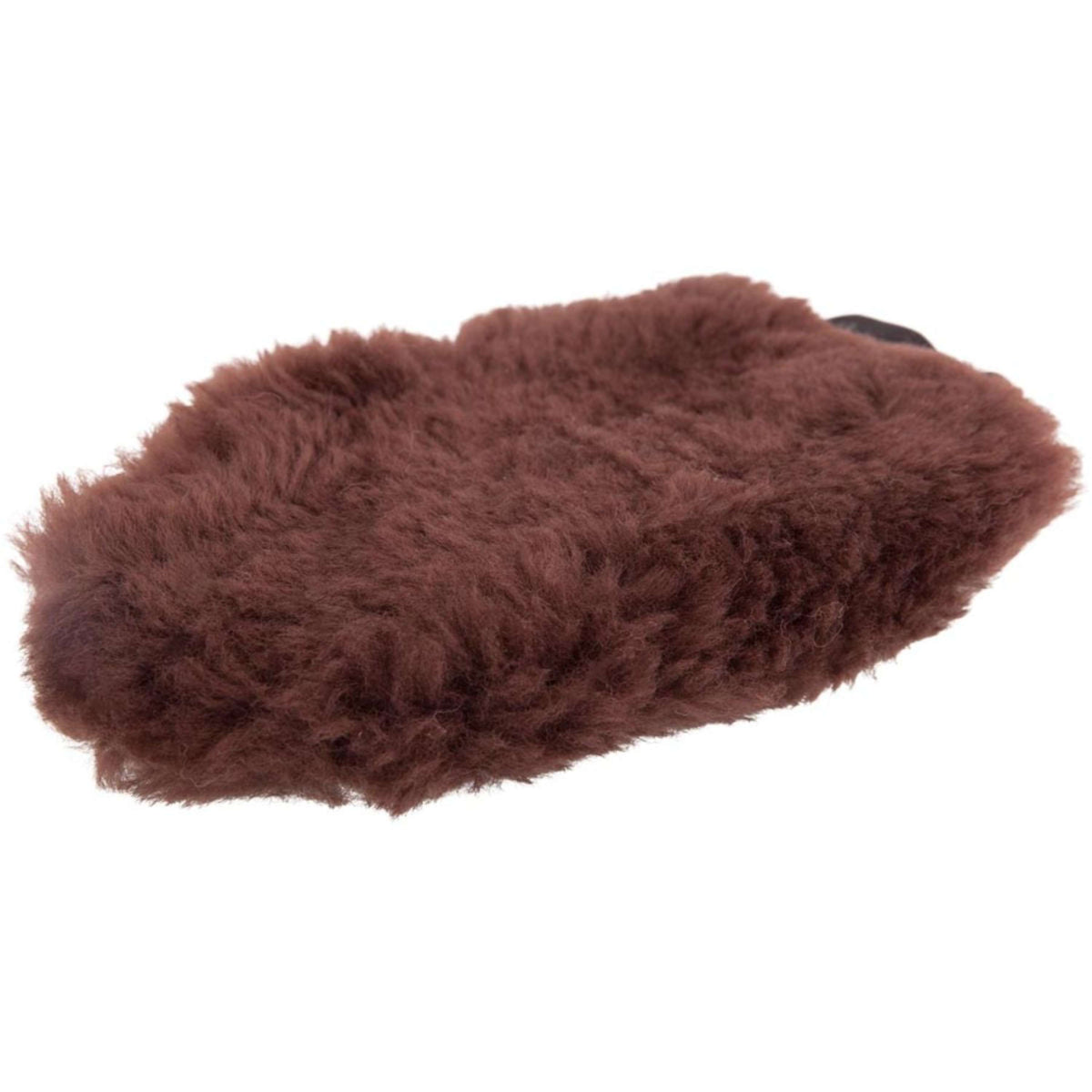 BR Grooming Glove One-sided Sheepskin Brown