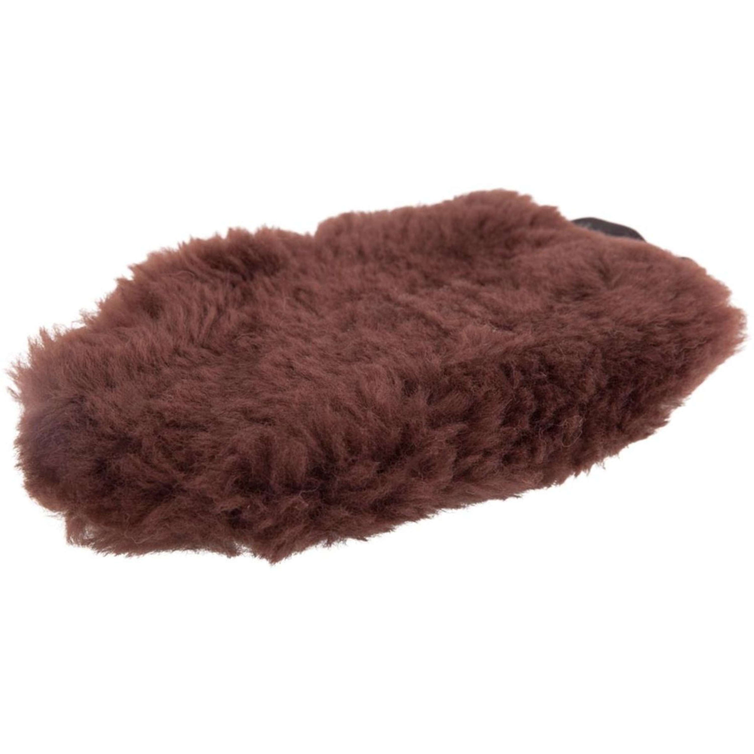 BR Grooming Glove One-sided Sheepskin Brown BR Grooming Glove One-sided Sheepskin Brown