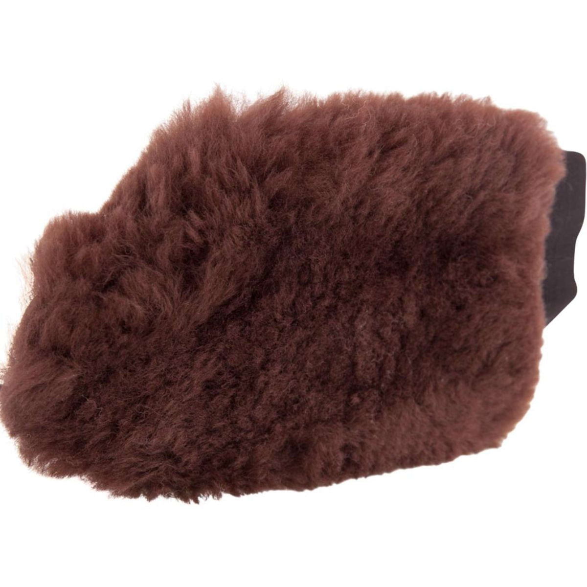 BR Grooming Glove One-sided Sheepskin Brown