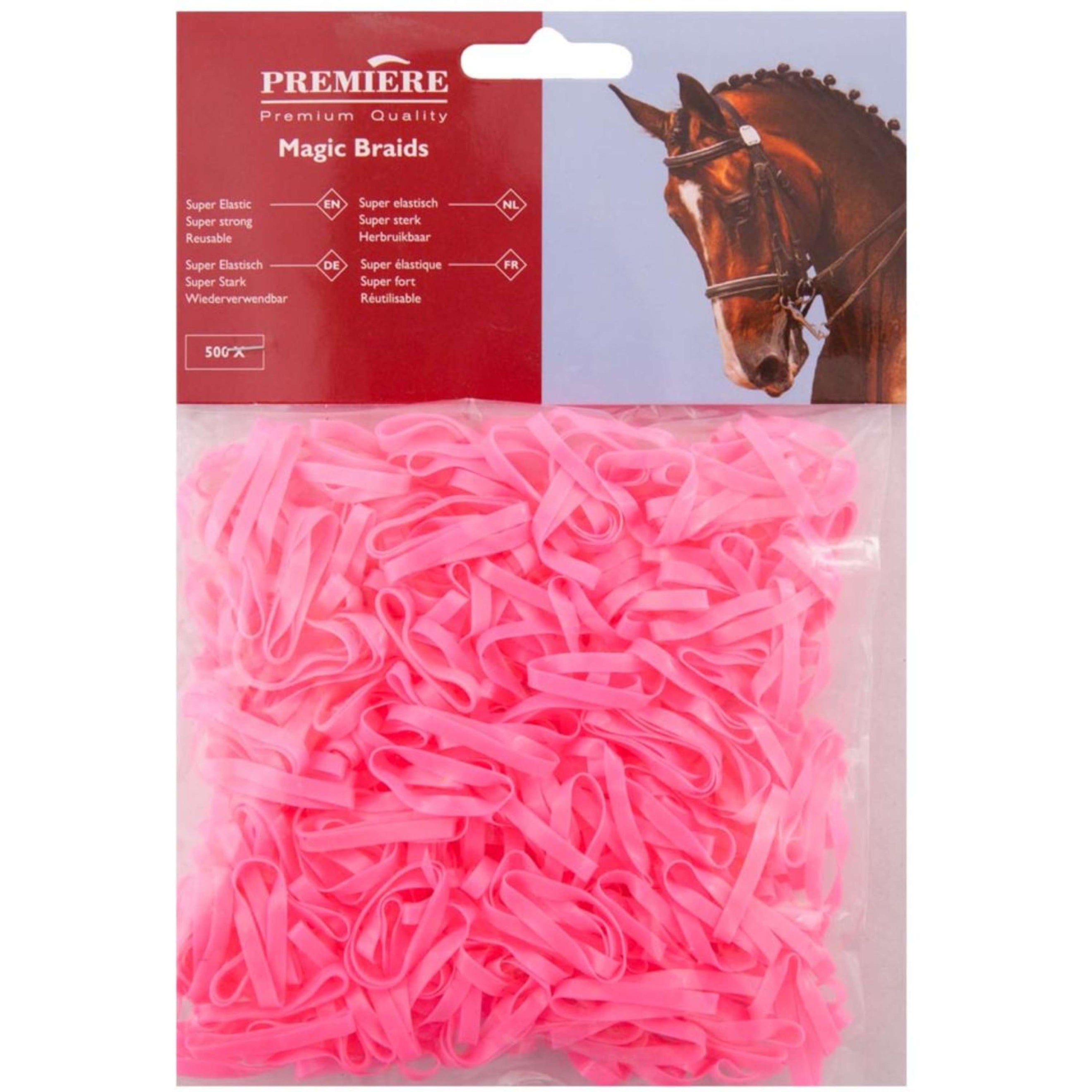 Premiere Mane Elastic Magic Braids Bag Pink