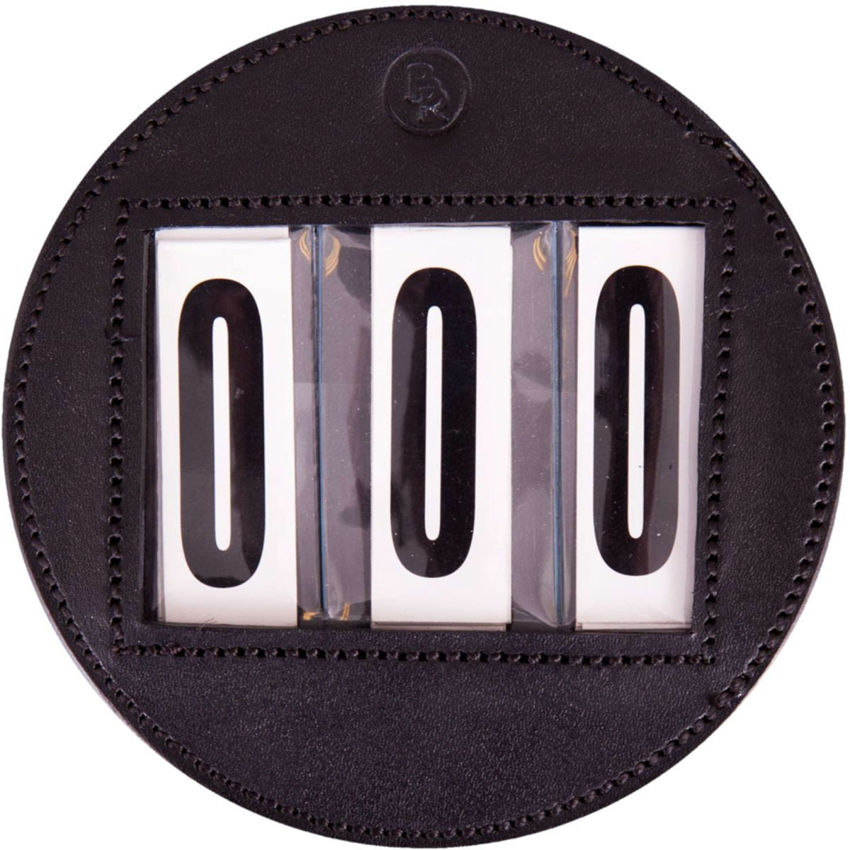 BR Start numbers Round Leather Black