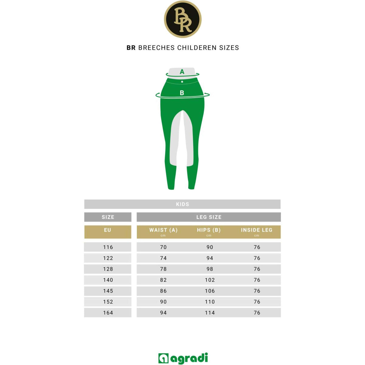 BR Breeches 4-EH Ned Kids Silicon Knee Pads Dark Forest