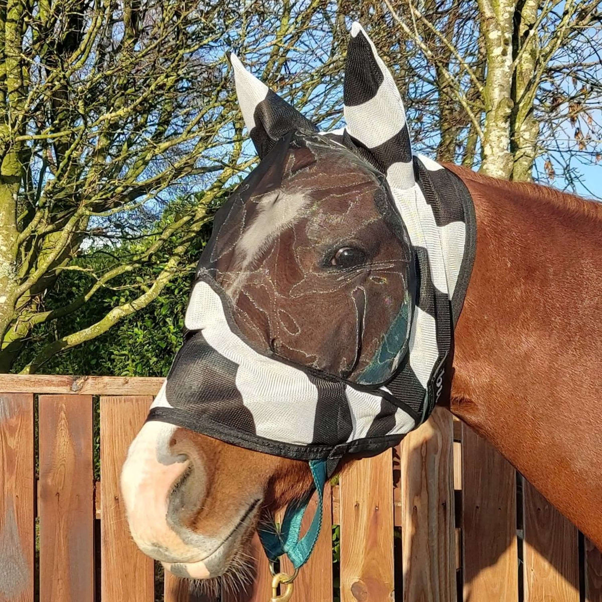 Bucas Buzz-Off Flymask Deluxe with Ears Zebra