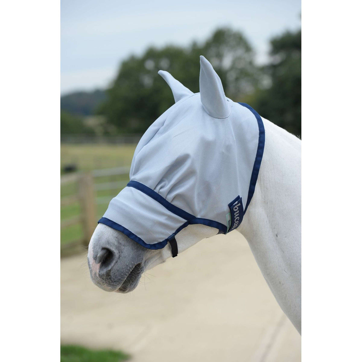 Bucas Buzz-Off Flymask Extended Nose Blue