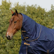 Bucas Neck Cover Irish Turnout Combi Neck 300g Navy/Gold