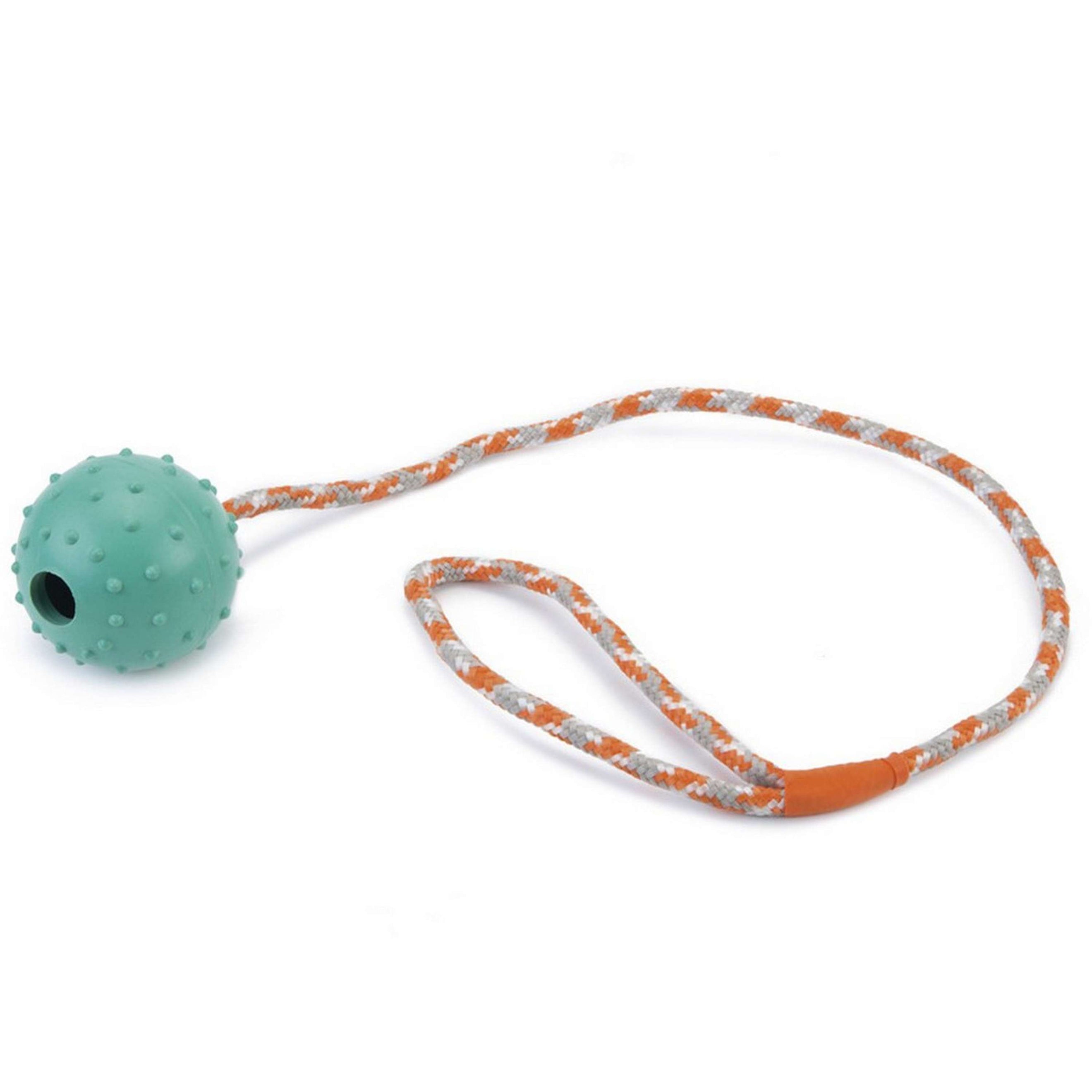 Beeztees Ball with a Bell and Cord Mint Beeztees Ball with a Bell and Cord Mint