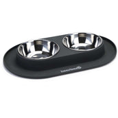 Beeztees Dinerset Silicon Stainless Steel Anthracite