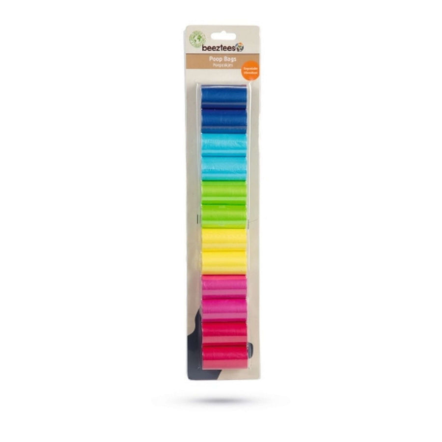 Beeztees Poop Bags Plastic Rainbow 12 Pieces in Blister Degradable