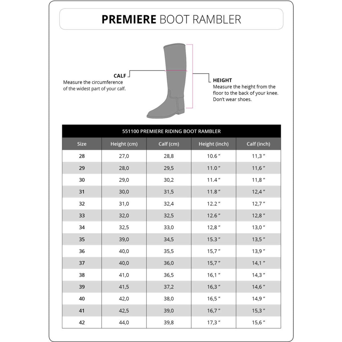 Premiere Riding Boots Rambler Jersey Lining Black