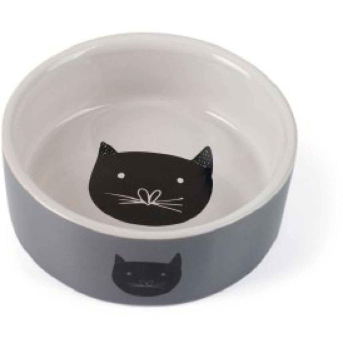 Beeztees Cat Food Bowl Jynos Ceramic Grey