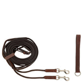 BR Draw Reins Norwich Soft Leather + Cord Oak/Silver