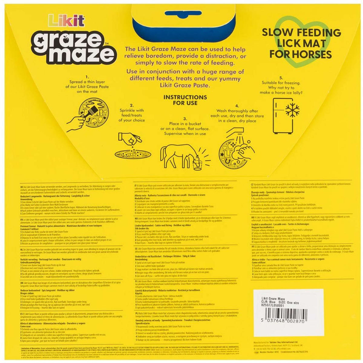 Likit Licking Mat Graze Maze Blue