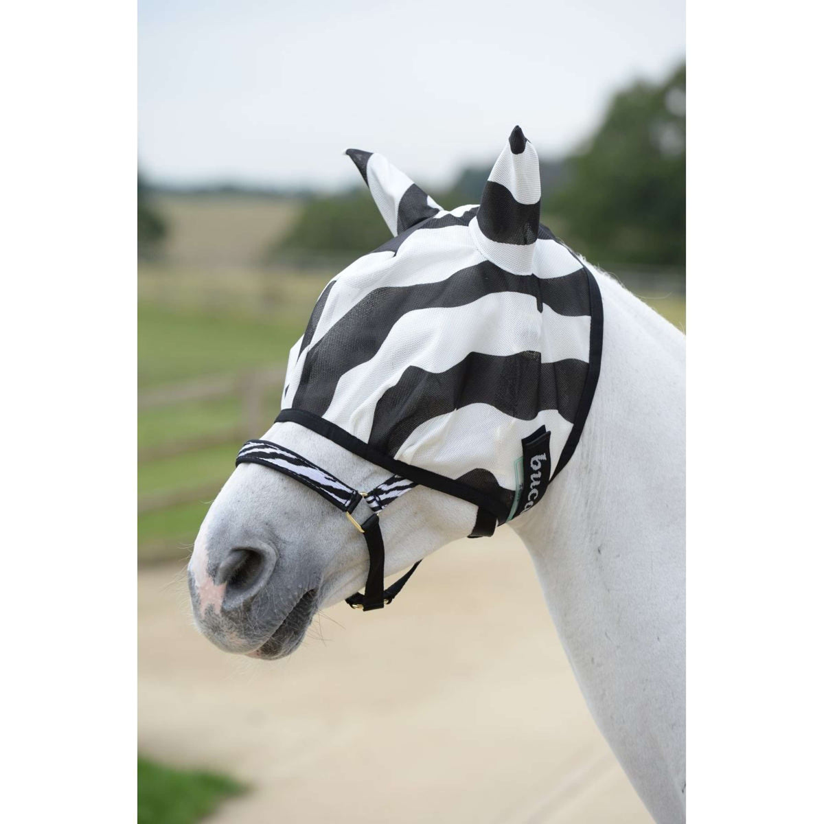 Bucas Buzz-Off Fly Mask Zebra