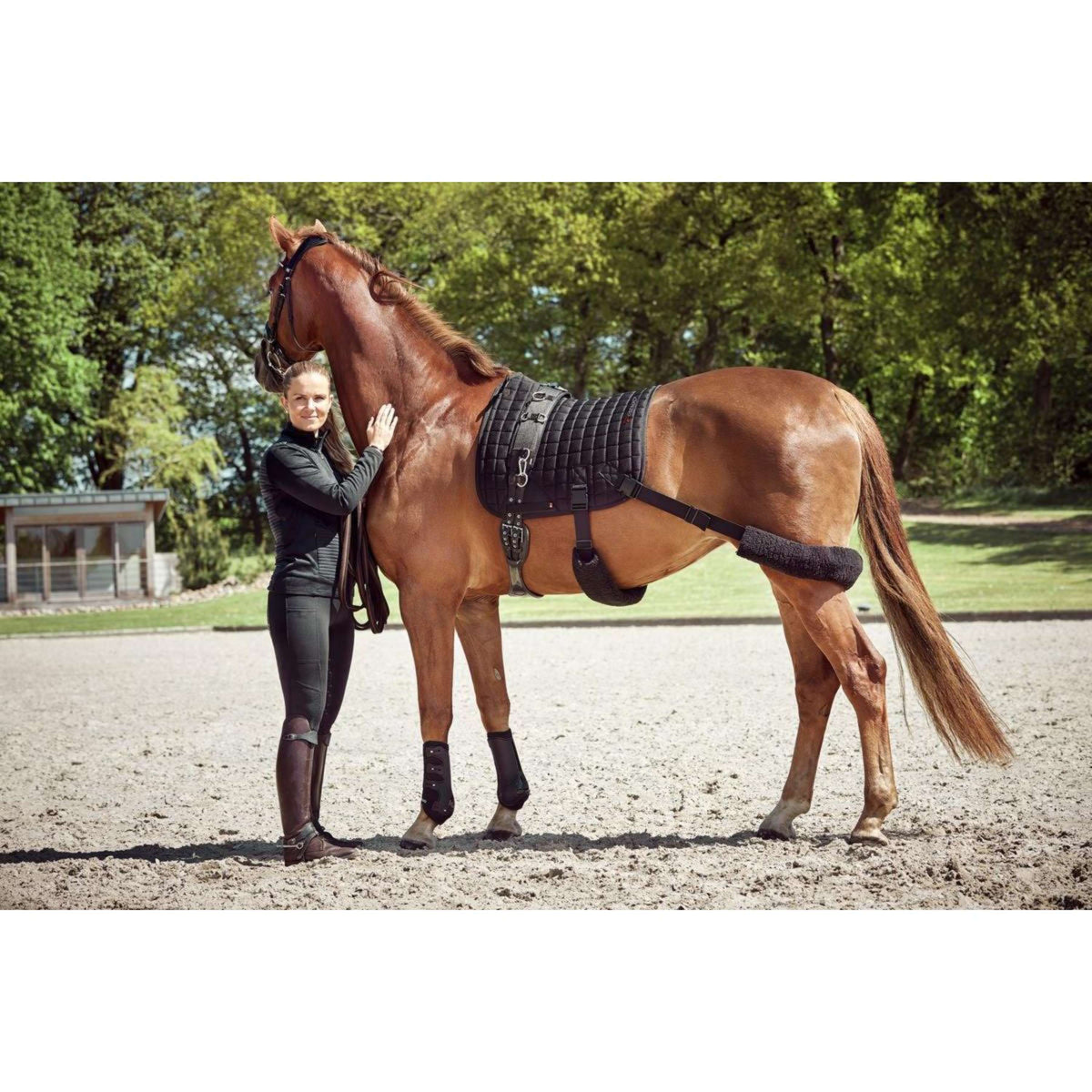 Catago Saddlepad FIR-Tech with Elastic Dressage Black