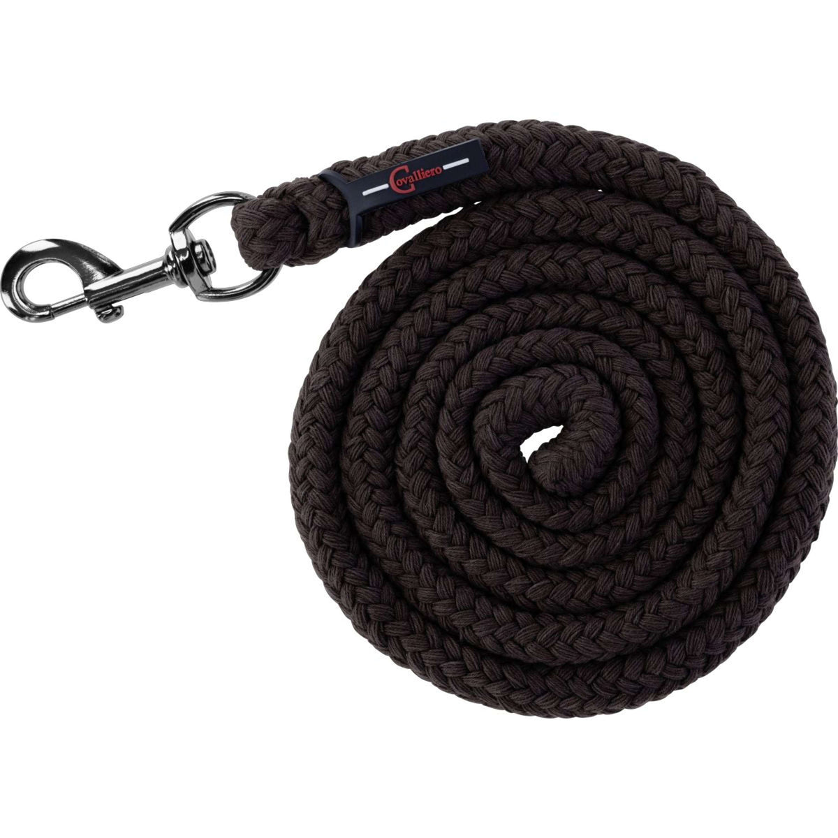 Covalliero Lead Rope AW24 with a Carabiner Coffee-Brown