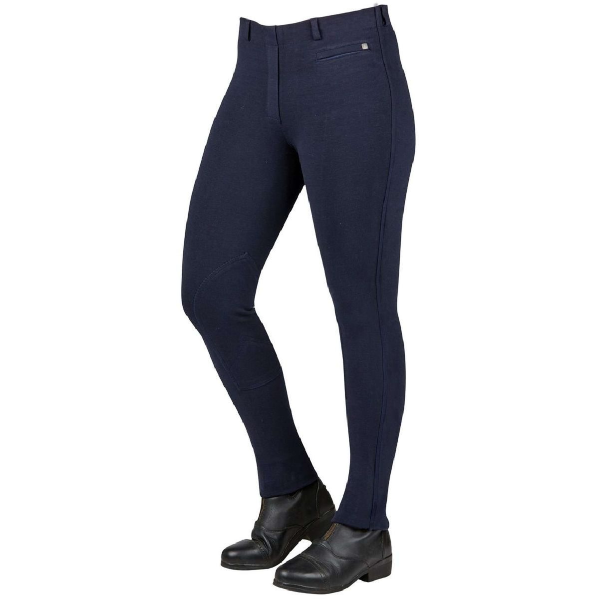 Dublin Breeches Supa-Fit Pull On Knee Patch Jodhpur Navy