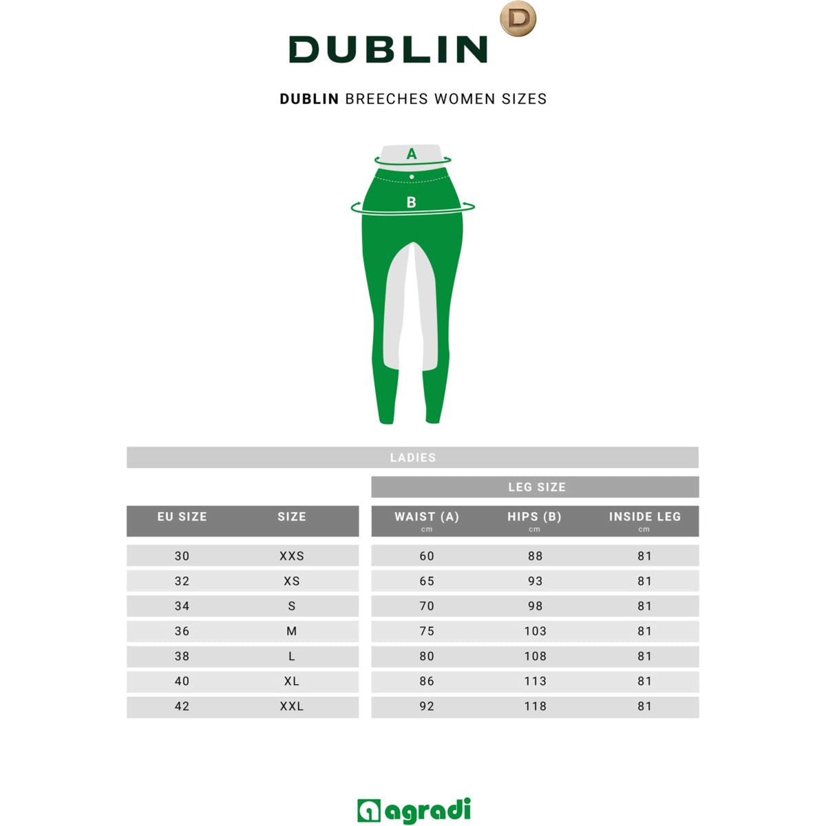 Dublin Breeches Supa-Fit Zip Up Knee Patch Jodhpurs Beige