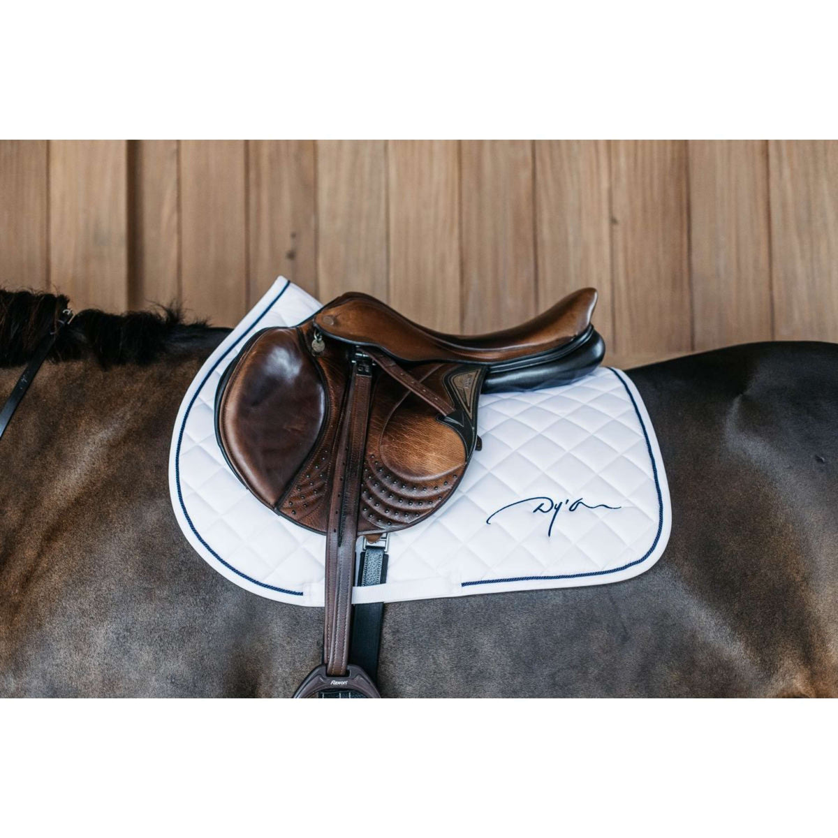 Dyon Saddlepad Diamond Jumping White