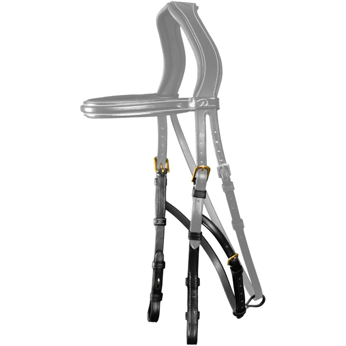 Dyon Cheek Pieces Hackamore Black