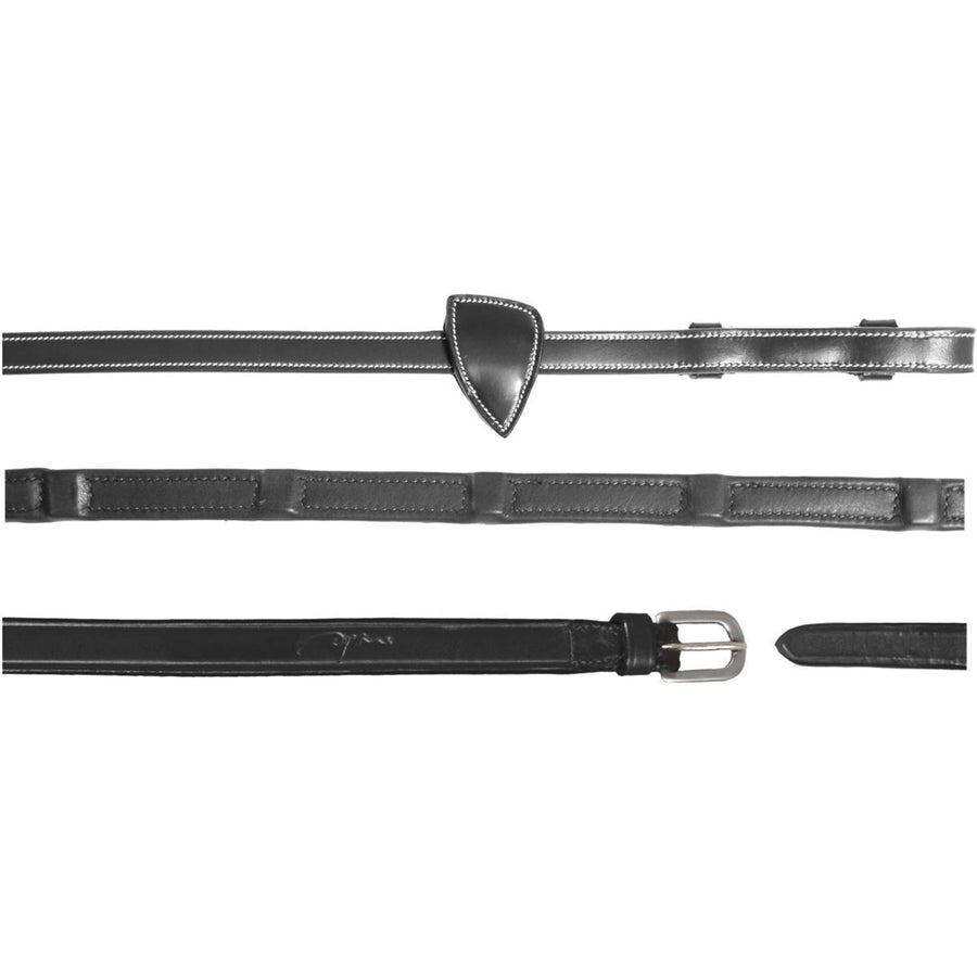 Dyon Reins 1/2 8 Stops Soft Leather Black