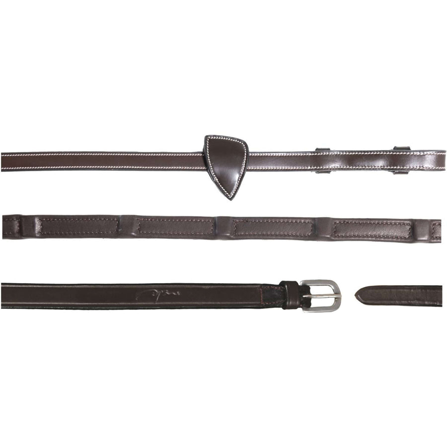 Dyon Reins 1/2 8 Stops Soft Leather Brown