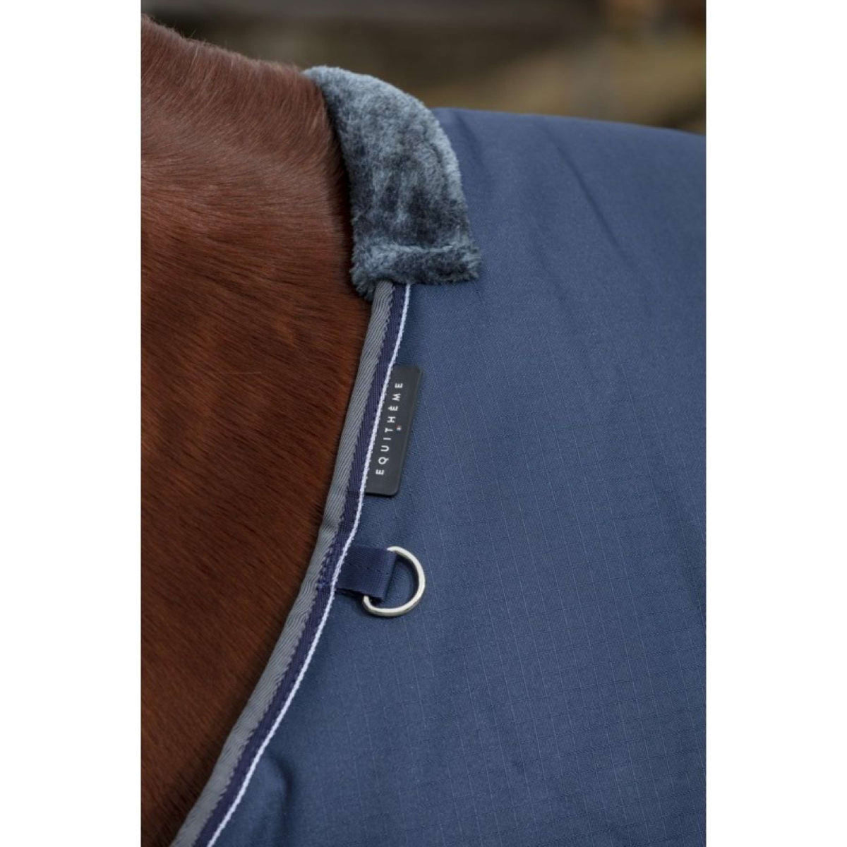 EQUITHÈME Rain Rug Tyrex 600D 50g Navy/Grey Dots