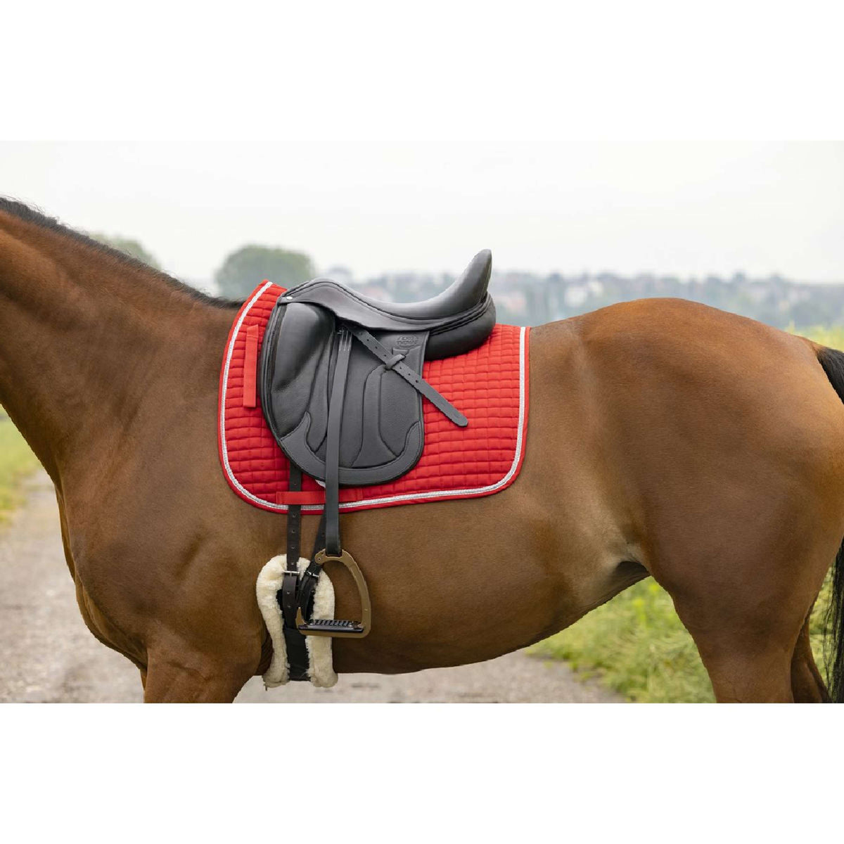 Riding World Saddlepad Girly Dressage Red