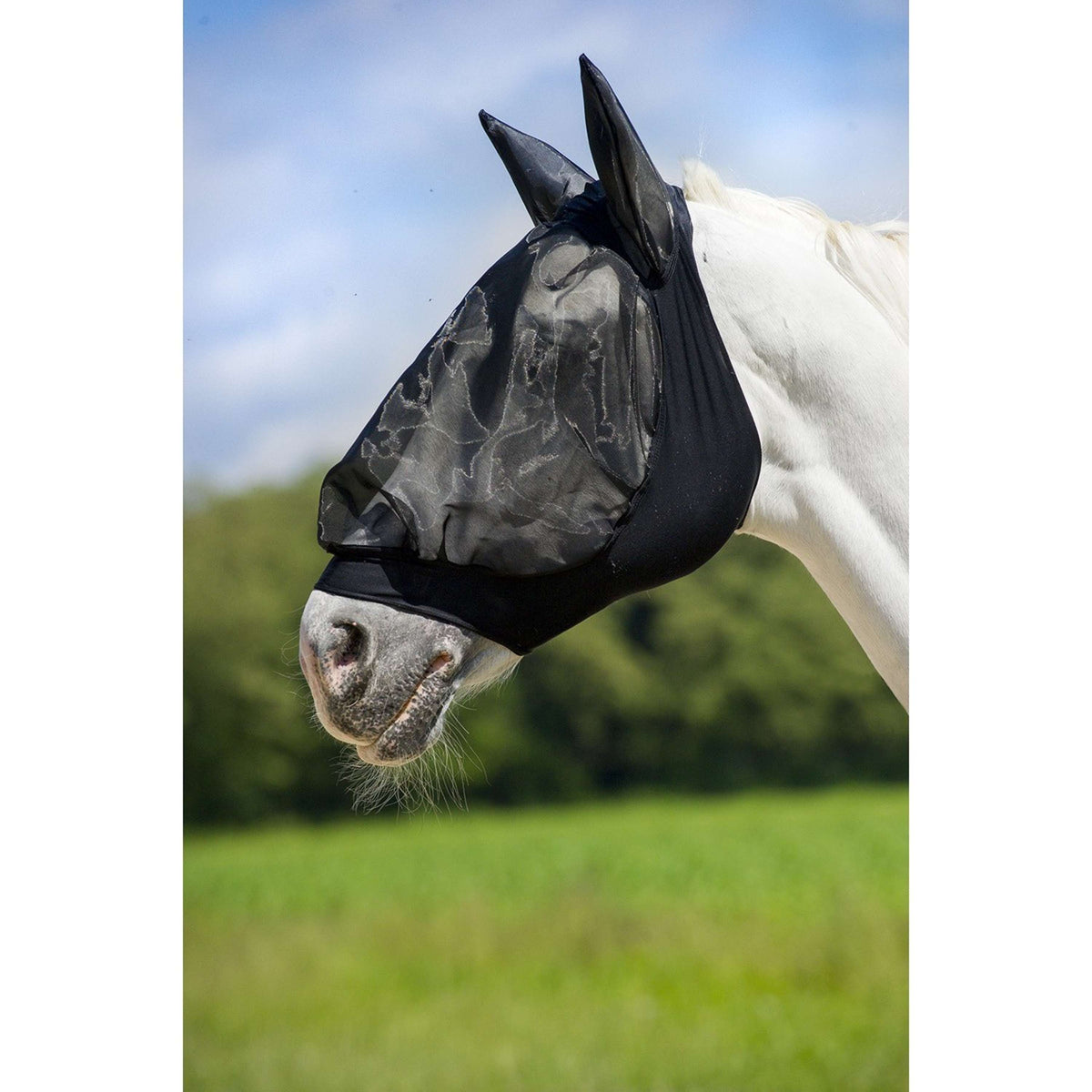 EQUITHÈME Fly Mask Anti-UV Lycra Black