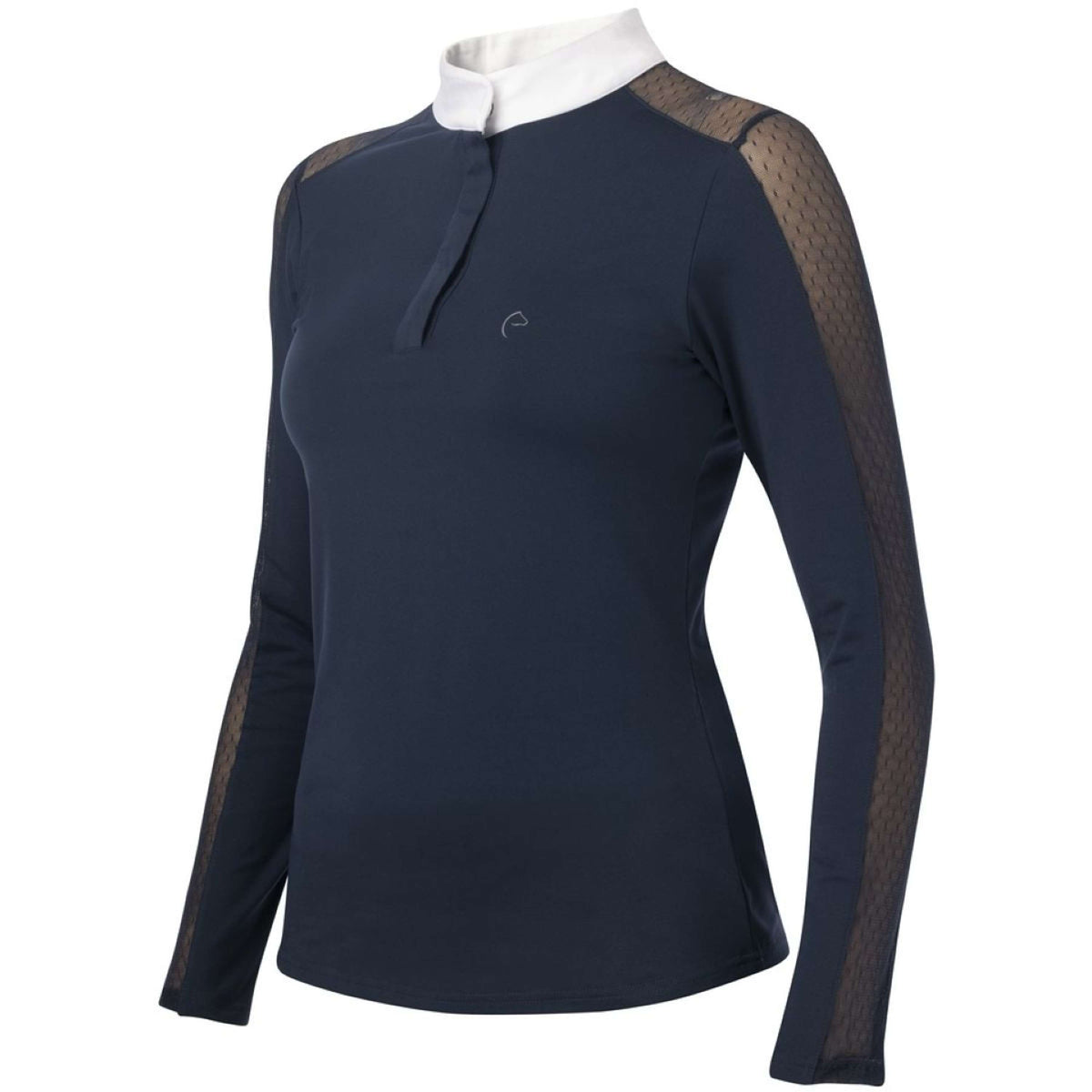 EQUITHÈME Competition Shirt Pekin Longe Sleeves NavyBlue