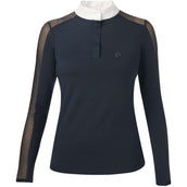 EQUITHÈME Competition Shirt Pekin Longe Sleeves NavyBlue