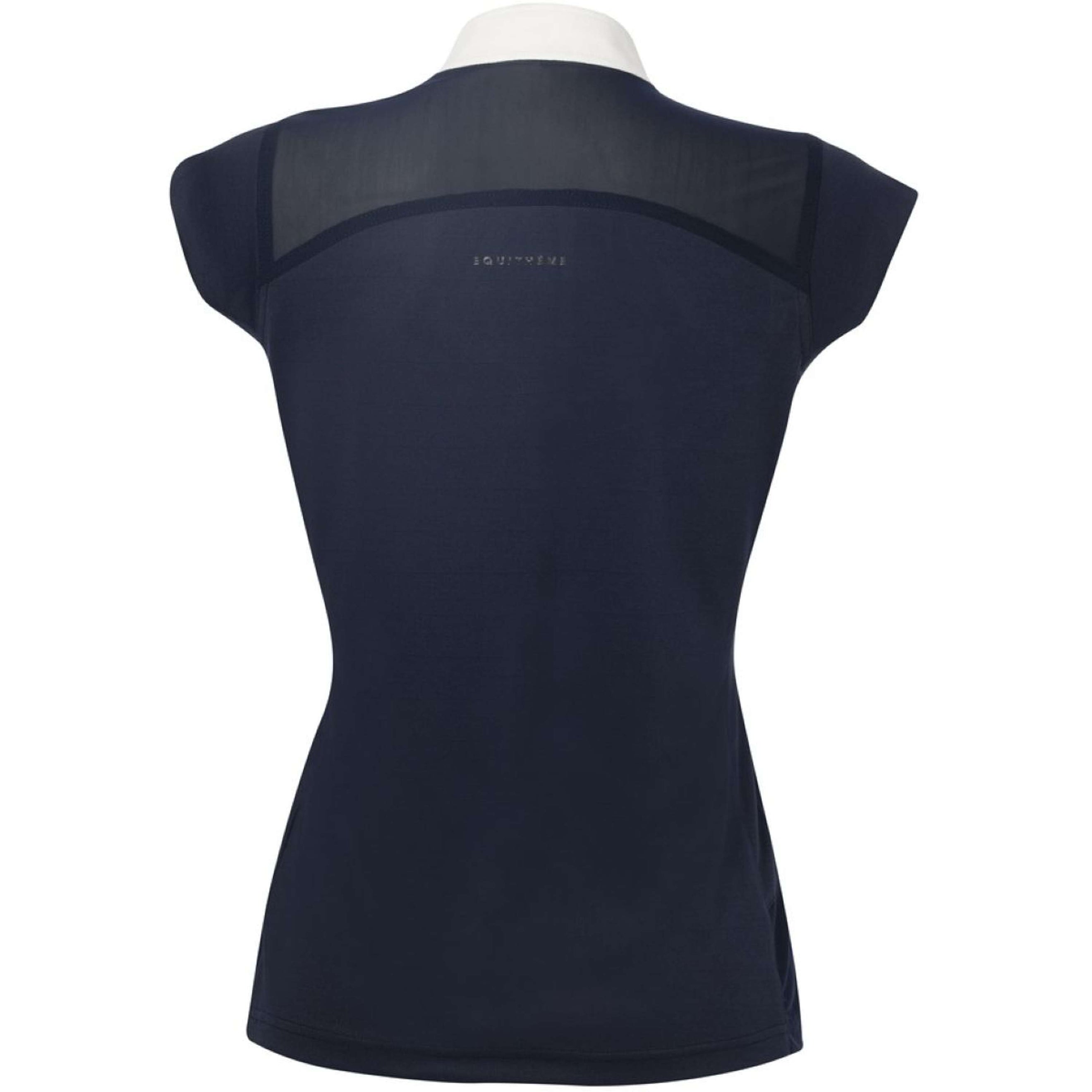 EQUITHÈME Competition Shirt Brussels with Rhinestones NavyBlue