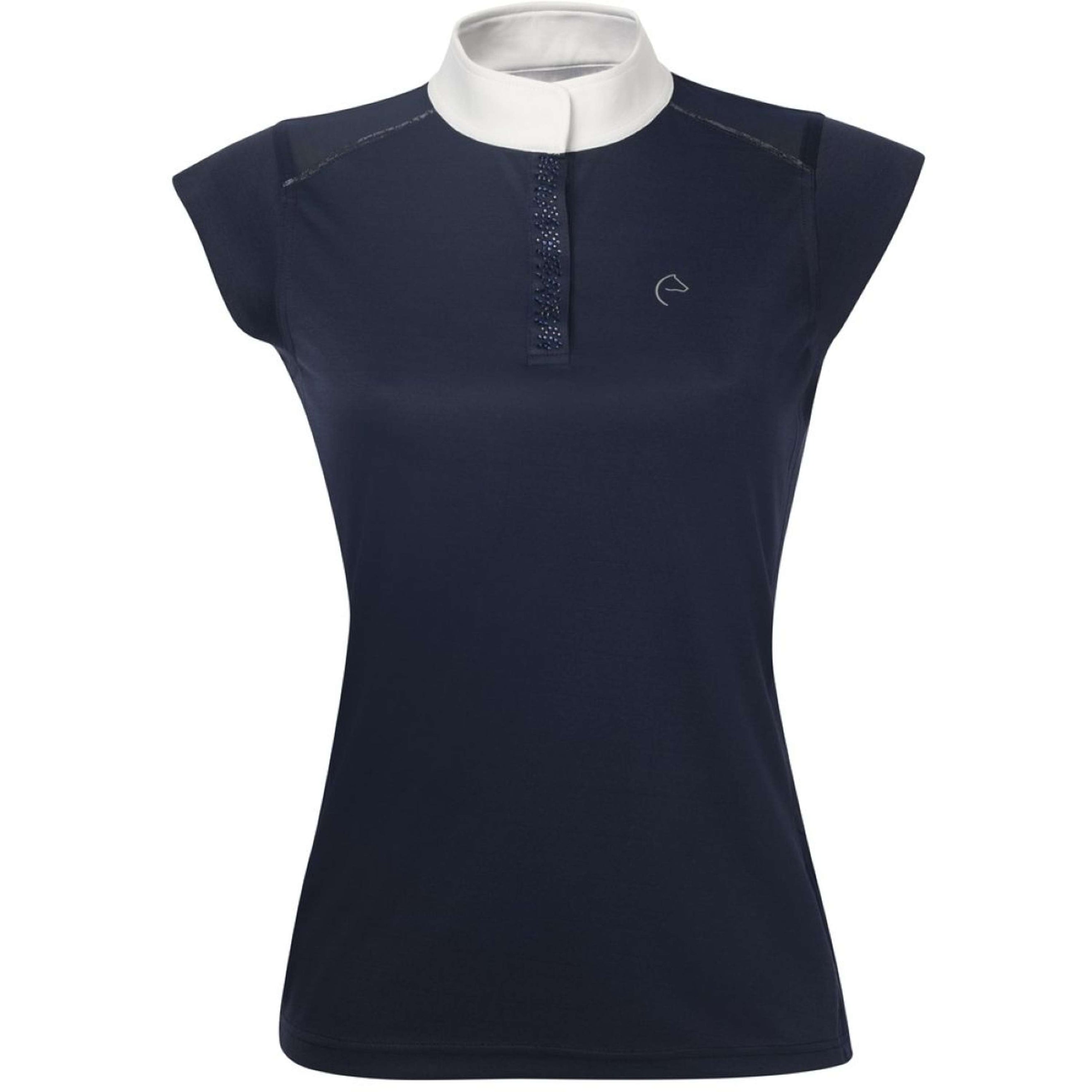 EQUITHÈME Competition Shirt Brussels with Rhinestones NavyBlue