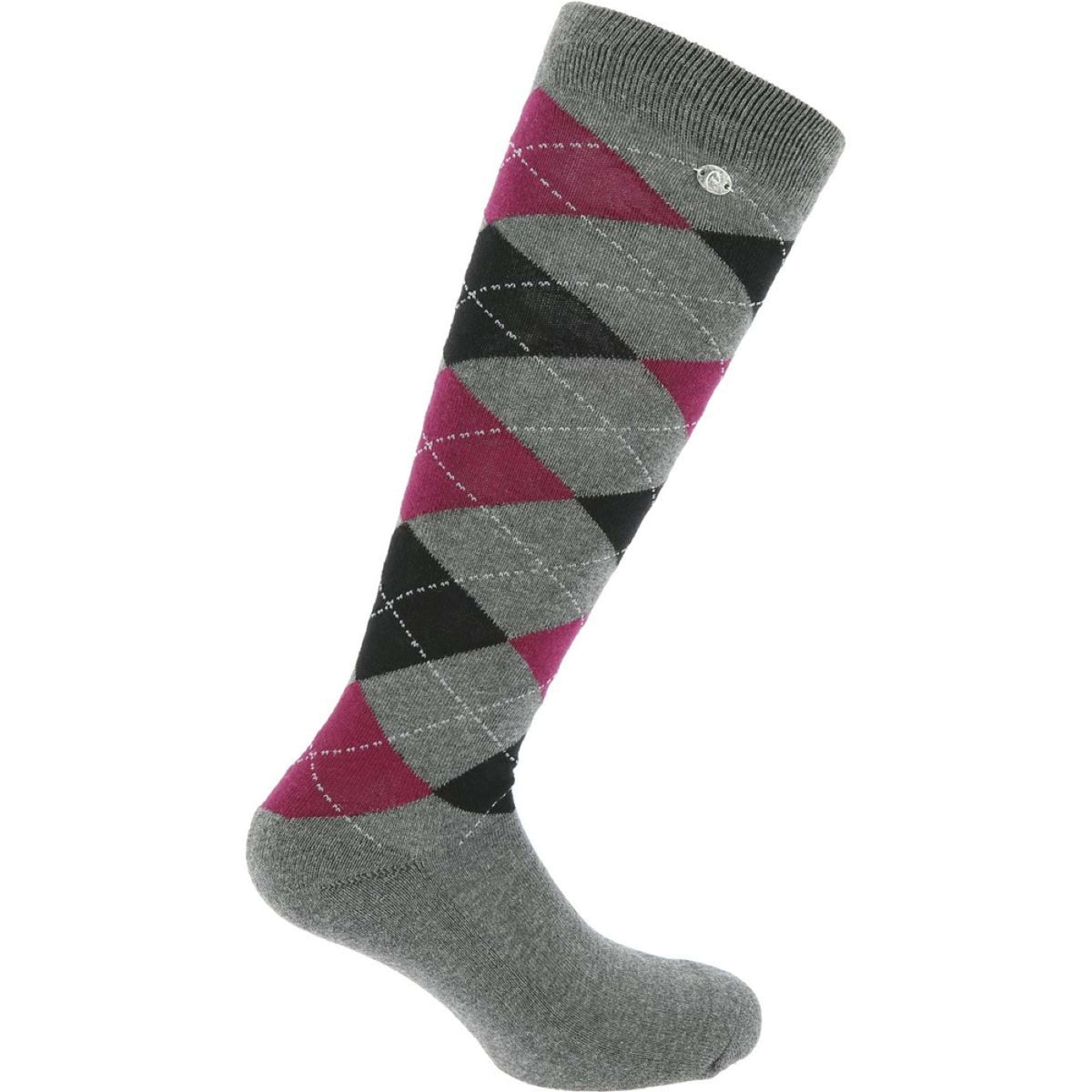 EQUITHÈME Socks Argyle Grey/Bordeaux