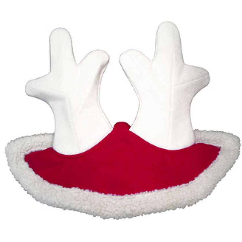 EQUITHÈME Reindeer Antler Christmas Hat Red