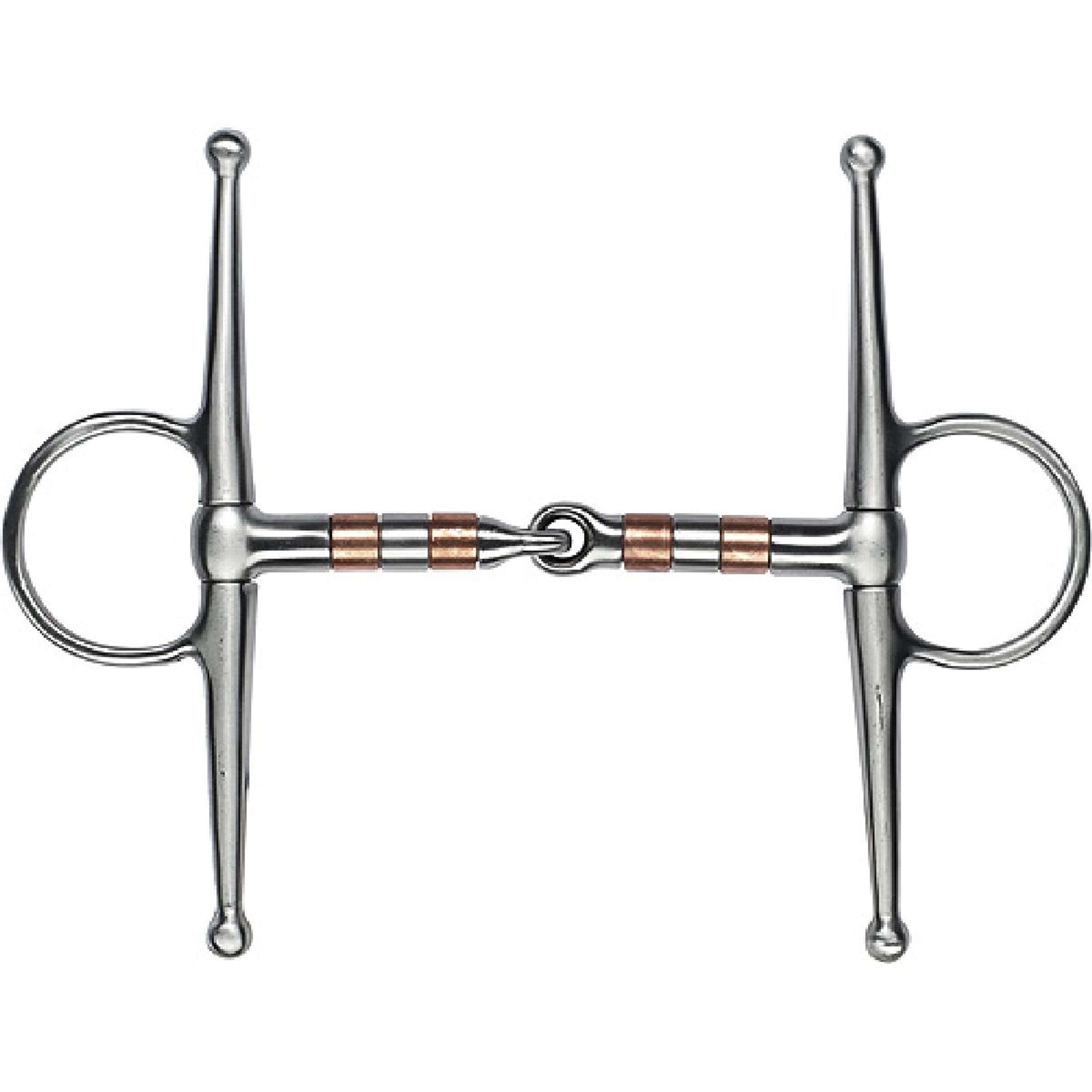 Feeling Full Cheek Snaffle with Rollers Satin Stainless Steel