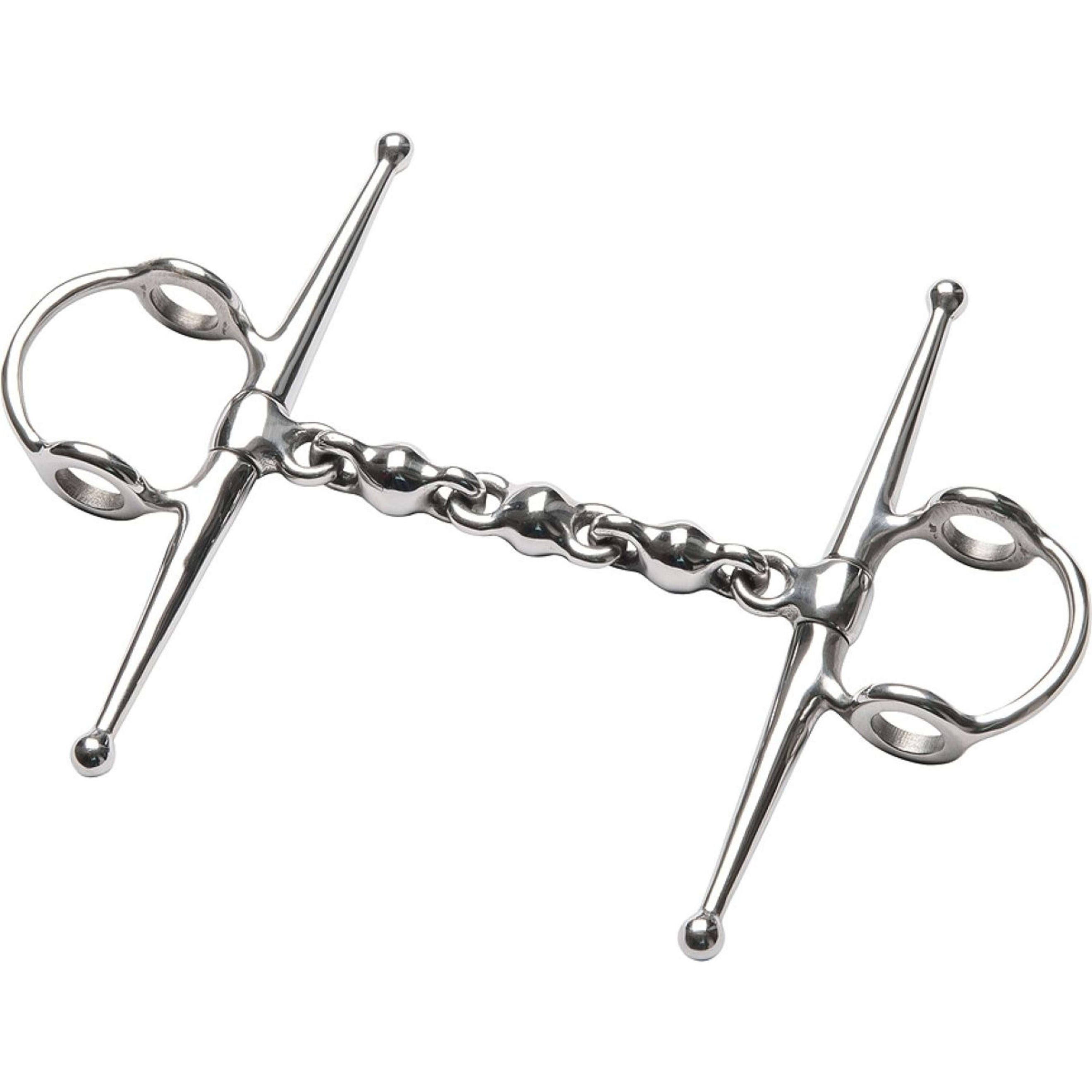 Feeling Full Cheek Snaffle Schakels Waterford Stainless Steel Solid 18mm
