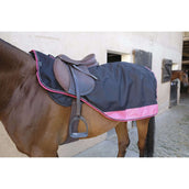 EQUITHÈME Exercise Rug Tyrex 1200D Fleece Black/Raspberry