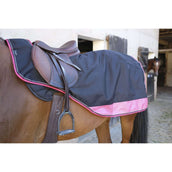 EQUITHÈME Exercise Rug Tyrex 1200D Fleece Black/Raspberry