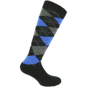 EQUITHÈME Socks Argyle Black/Blue