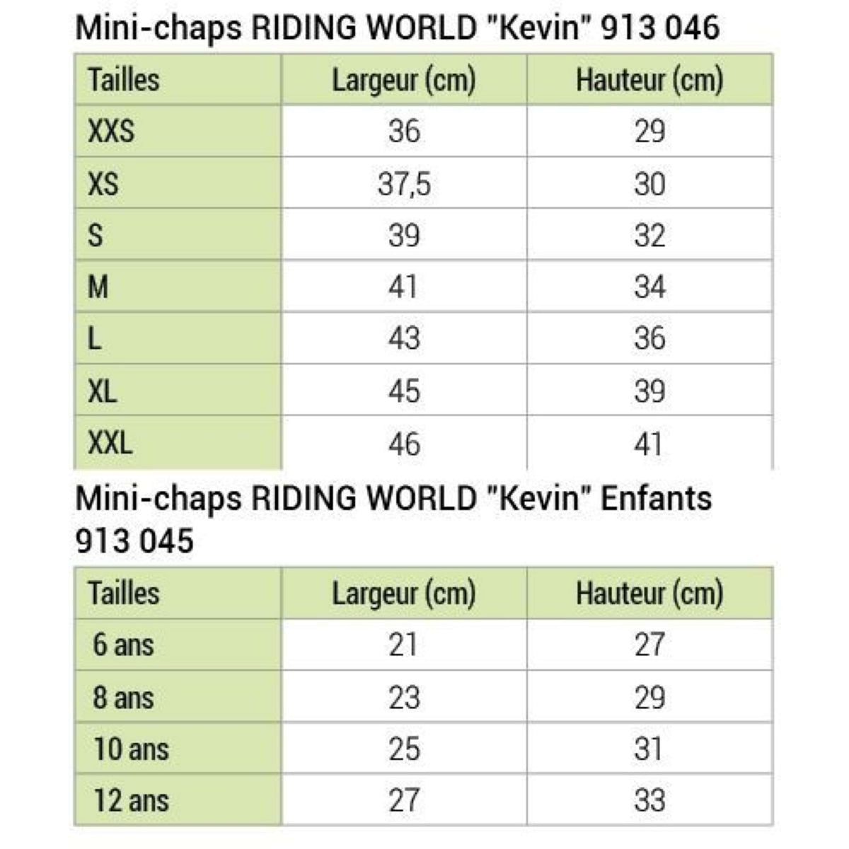 Riding World Minichaps Kevin Black