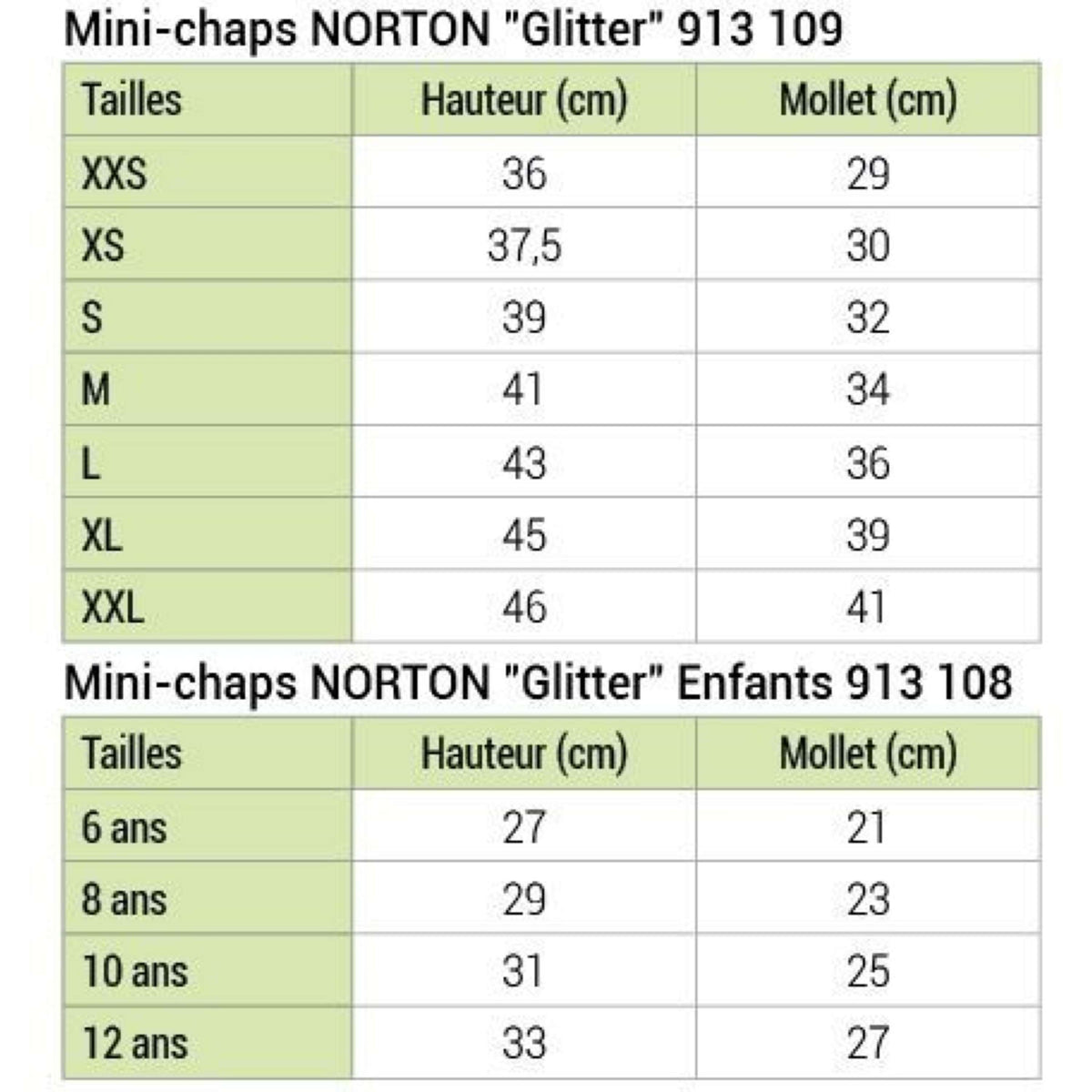 Norton Minichaps Glitter Black