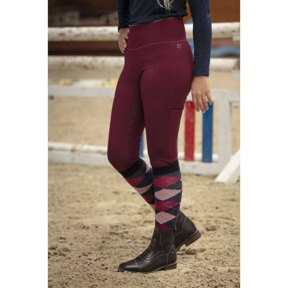 EQUITHÈME Riding Legging Lyly Pull-On Dark red