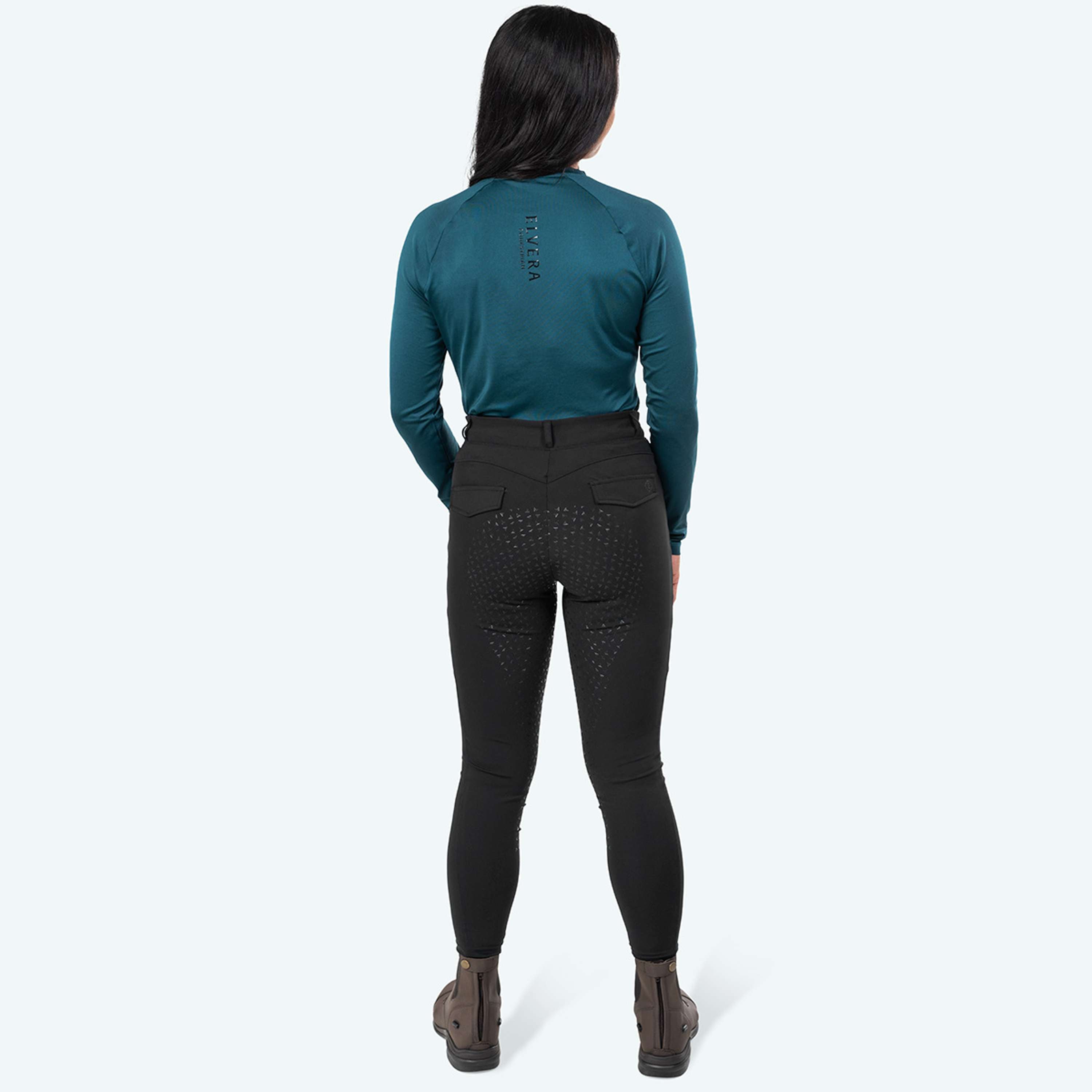 Elvera Equestrian Riding Legging Motion Solid Black